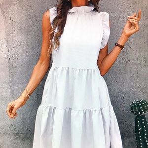 White lace trim - vacation dress